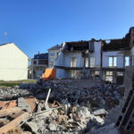 Demolición edificio antiguo en Friol Lugo